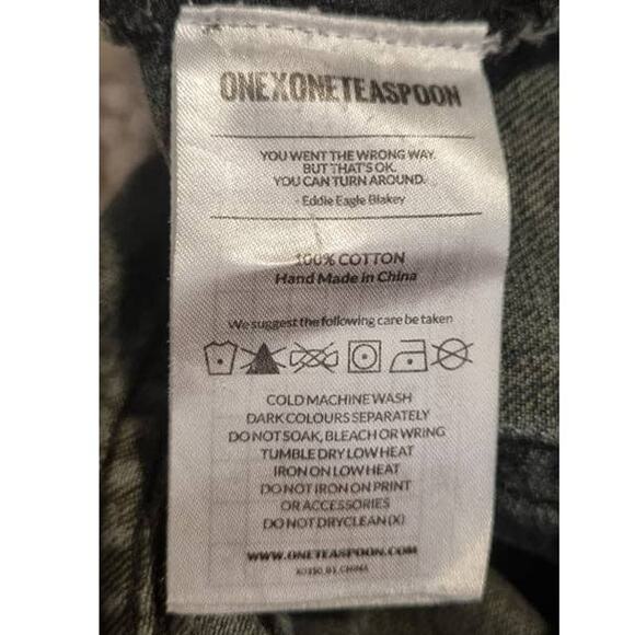 One Teaspoon x Free People Bandits Button Fly Shorts Size 27 - Picture 8 of 9